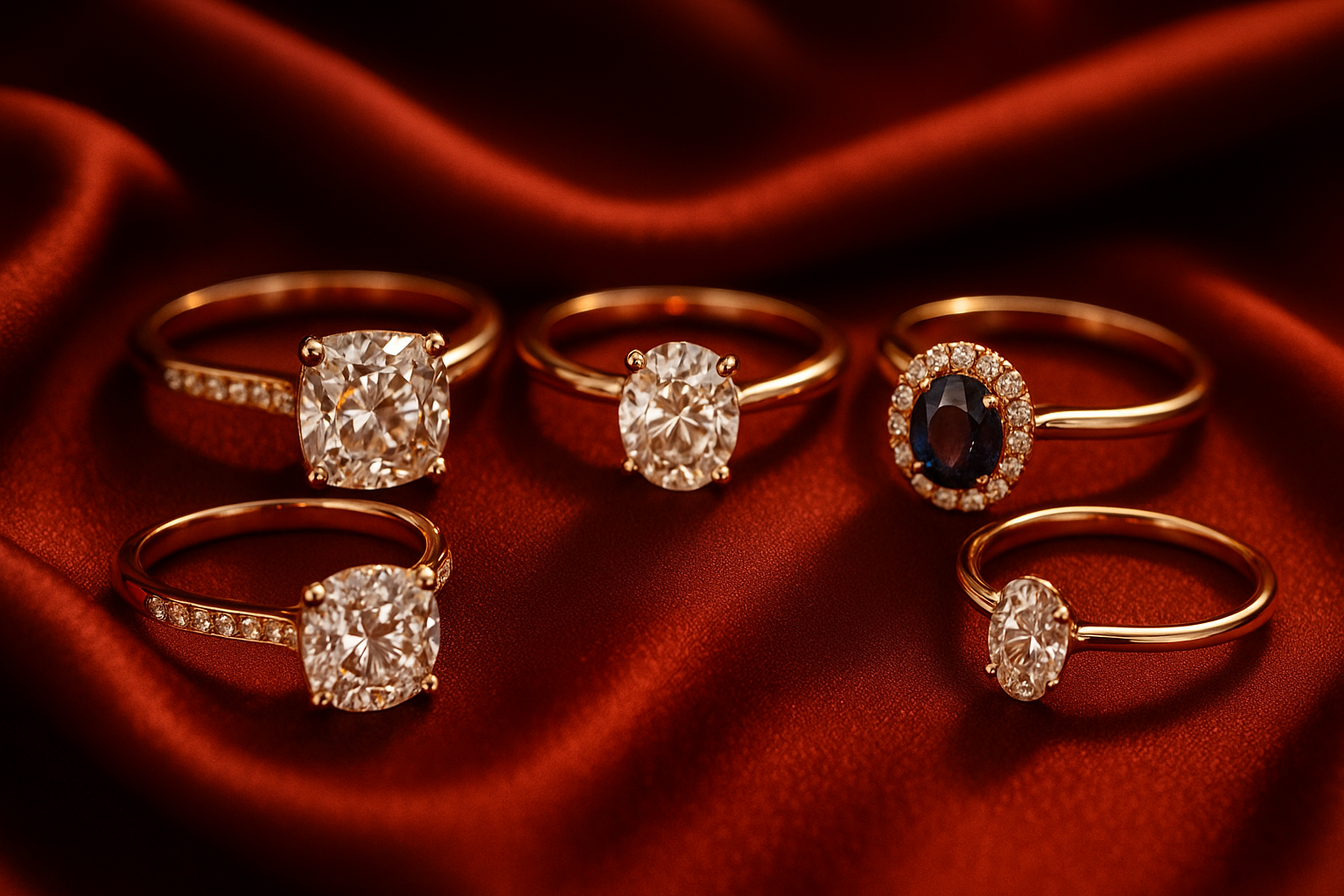 Bollywood celebrity-style engagement ring with lab grown diamond